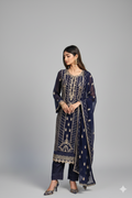 Agha Noor Sharara Navy Blue