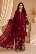 Deep Maroon Embroidered Salwar Suit with Dupatta